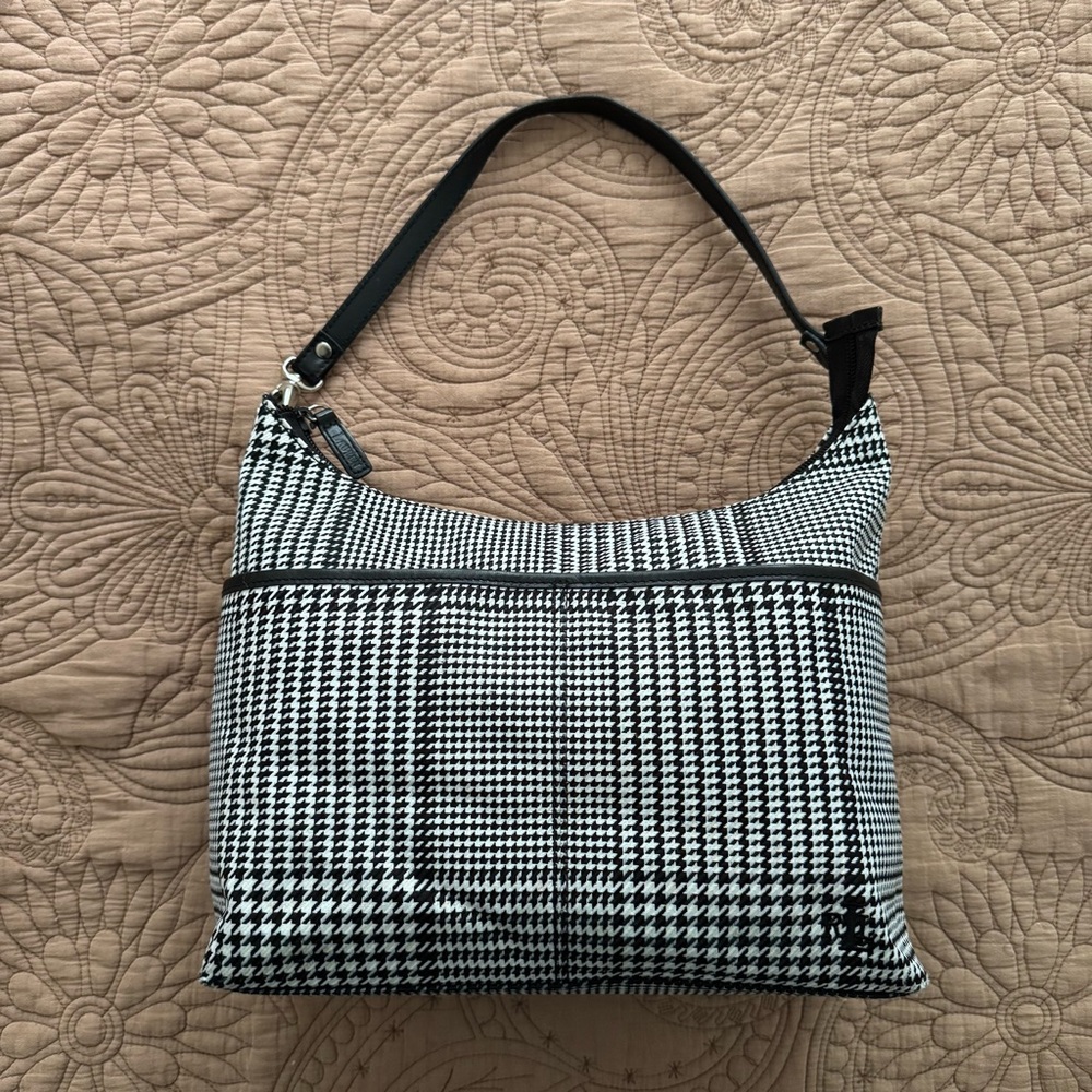 VIntage Lauren Ralph Lauren Houndstooth Hobo Shoulder Bag Handbag